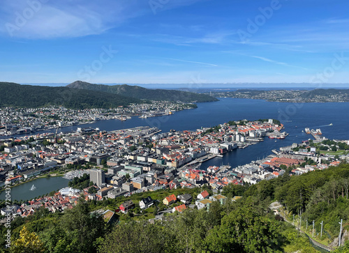 Bergen view from Mount Fløyen - Norway © Roberto