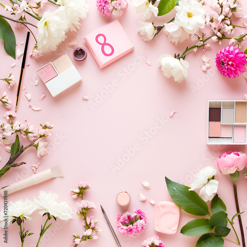 pink cherry blossom on wooden background