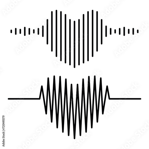 Music waves heart