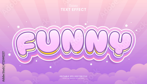 decorative editable funny text effect vector design
