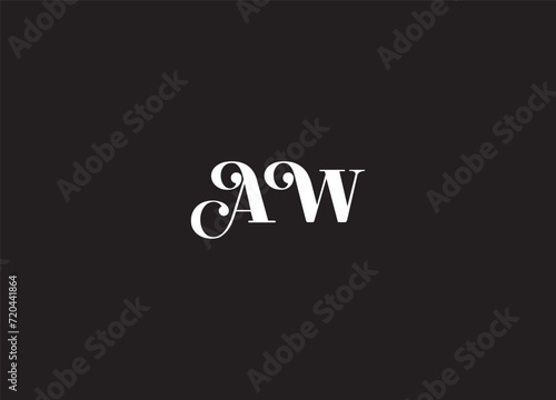 AW LETTER LOGO DESIGN AND INITIAL LOGO 
