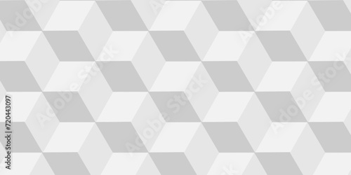 Abstract white and gray style minimal blank cubic. Geometric pattern illustration mosaic, square and triangle wallpaper. 