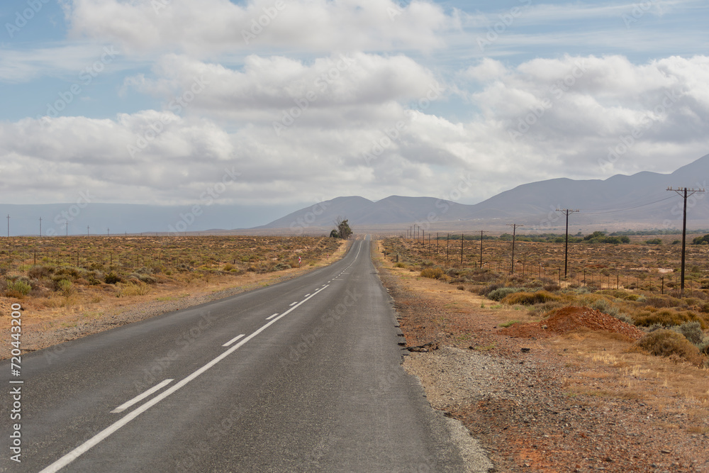View of the empty road R27 in South Afrcia. View of the empty road R27 in South Afrcia.