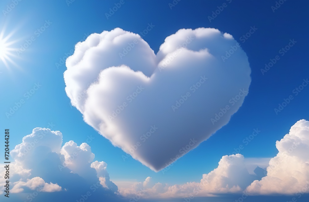 heart shaped cloud in the blue sky heart shaped cloud in the blue sky