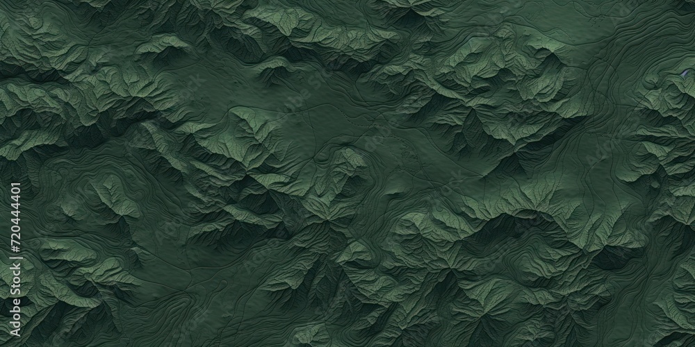 Terrain map emerald contours trails, image grid geographic relief topographic contour line maps - obrazy, fototapety, plakaty 