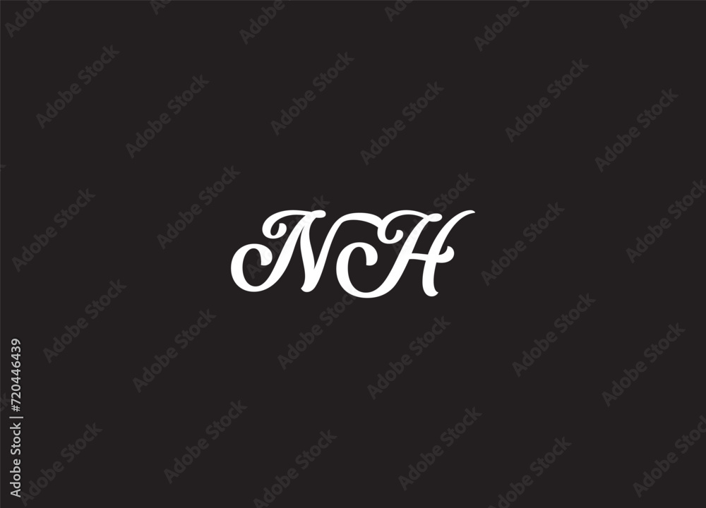 NH LETTER LOGO DESIGN AND INITIAL LOGO
