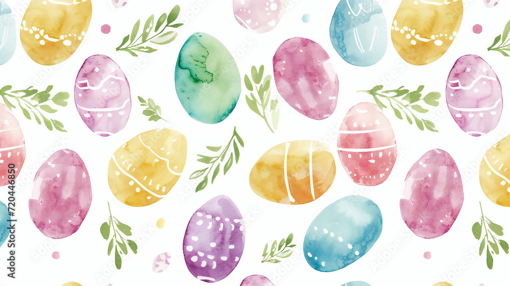 easter eggs and flowers watercolor texture easter eggs and flowers watercolor texture