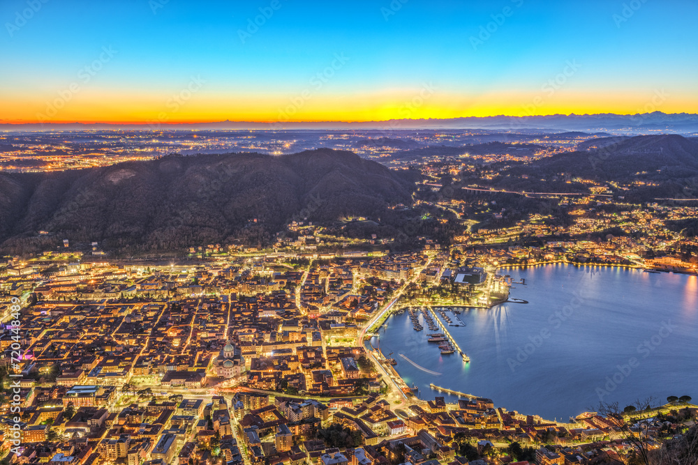 Como, Italy Cityscape from Above