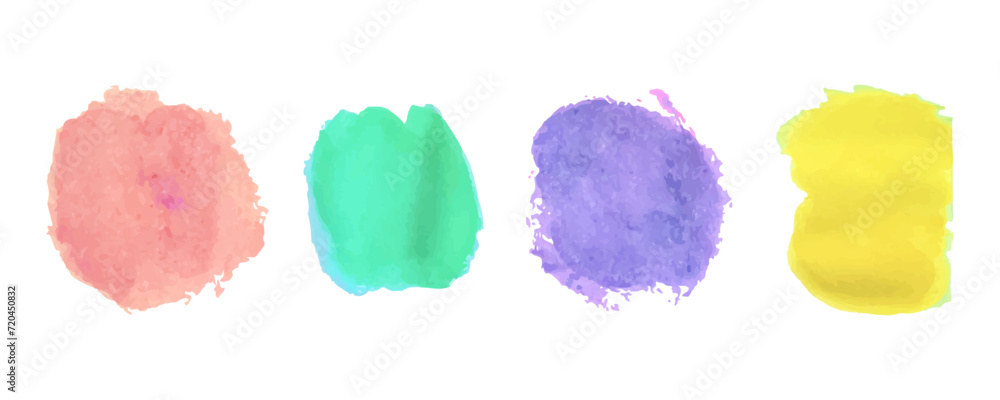 Set of abstract watercolor brush