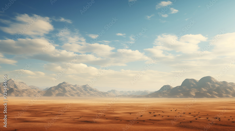Fototapeta premium desert plains with hills
