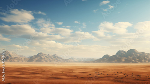 desert plains with hills