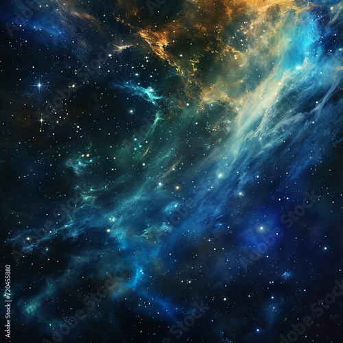 An abstract representation of space with star clusters and cosmic dust Background a mysterious, starry expanse Colors radiant starlight against a dark, celestial backdrop Created Using abstract photo