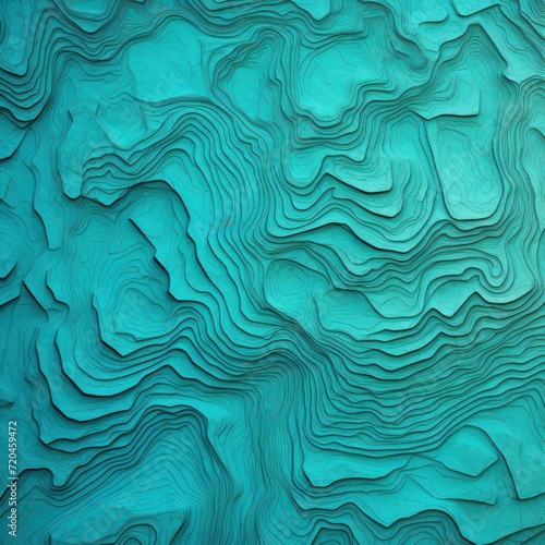 Terrain map turquoise contours trails  image grid geographic relief topographic contour line maps
