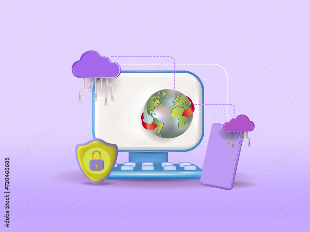 The concept of cloud computing technologies and online data storage for business.
File folder storage, security protection system, 3d vector, icon.
The concept of cloud computing technologies and online data storage for business.
File folder storage, security protection system, 3d vector, icon.