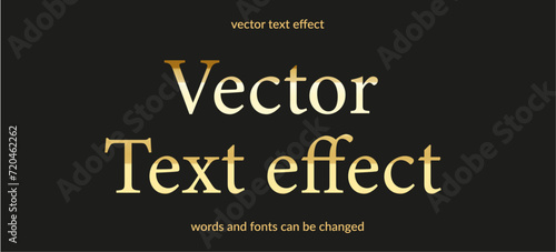 vector gold text effect editable font 2d
