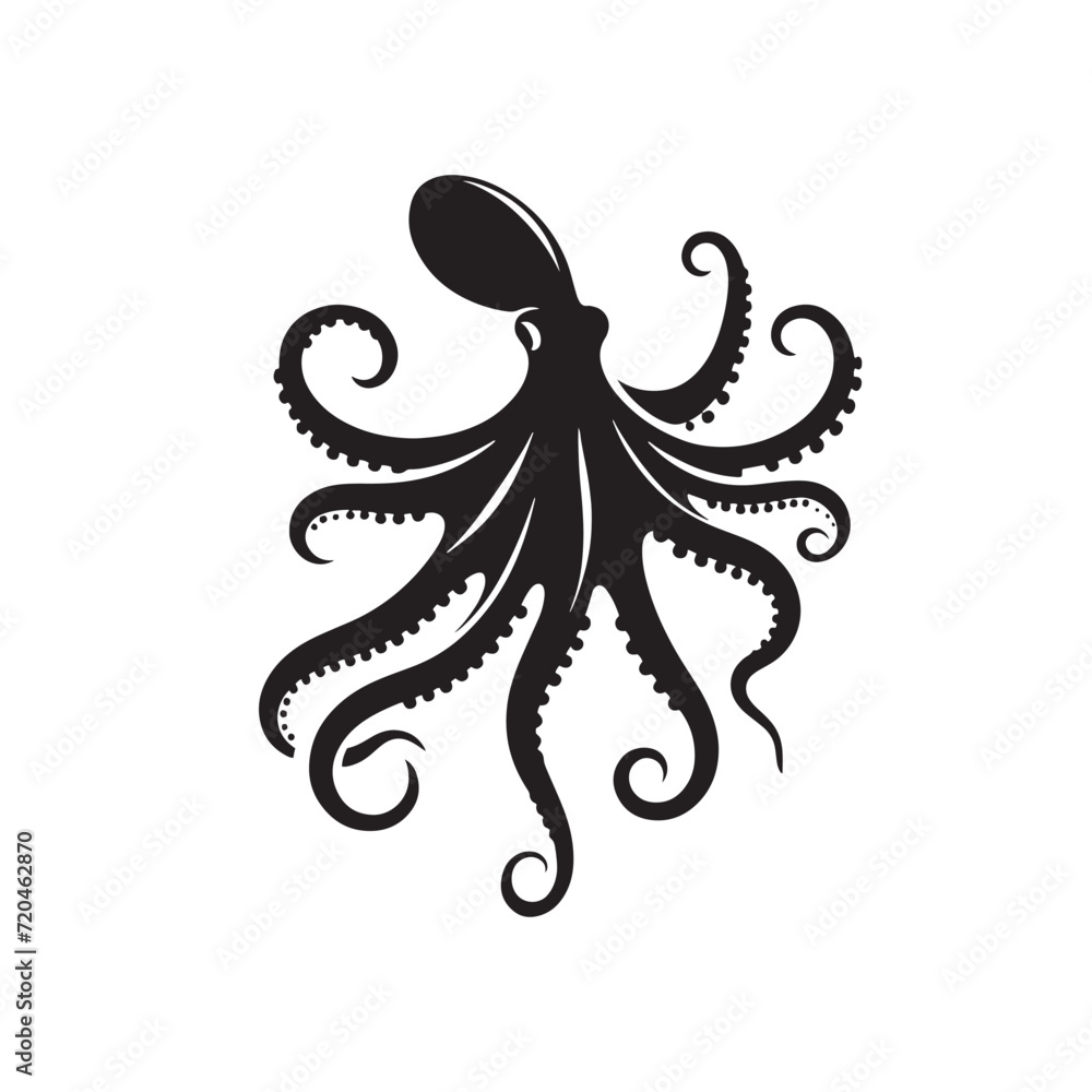 Cephalopod Ballet: Octopus Silhouettes in a Dance of Fluidity and Elegance Underwater - Octopus Illustration - Octopus Vector
Cephalopod Ballet: Octopus Silhouettes in a Dance of Fluidity and Elegance Underwater - Octopus Illustration - Octopus Vector