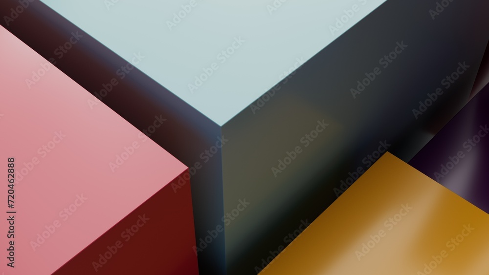 Fototapeta premium colorful abstract urban 3d cubes