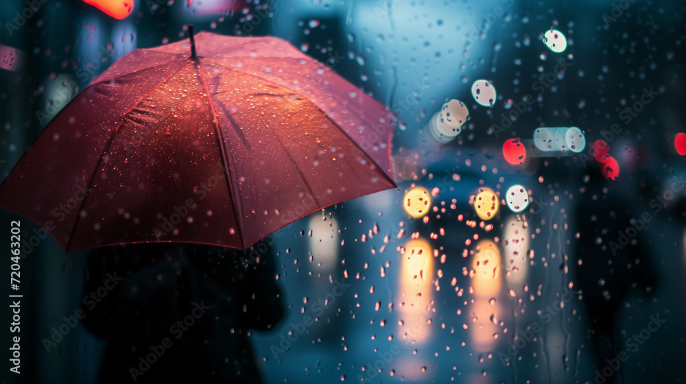 People using umbrella under the rain