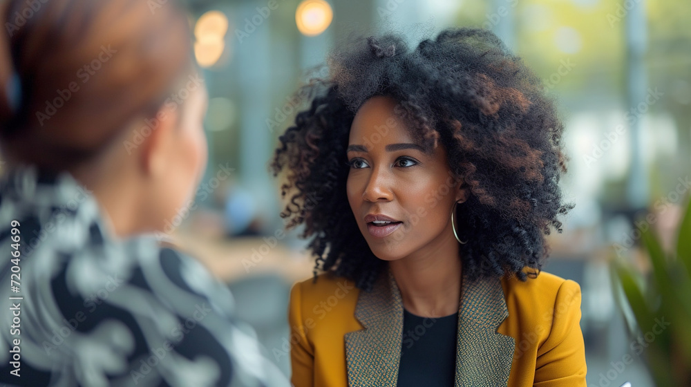 Obraz premium Confident Businesswoman in Modern Corporate Setting. Created with Generative AI technology 