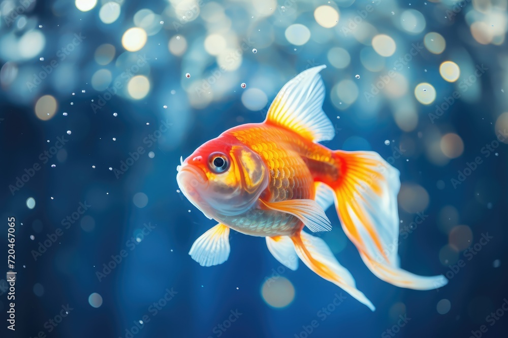 Goldfish in the aquarium Beautiful underwater, The tank is filled with beautiful and colorful small fish that are swimming around, Ai generated Goldfish in the aquarium Beautiful underwater, The tank is filled with beautiful and colorful small fish that are swimming around, Ai generated