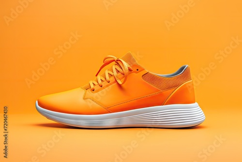 orange sports shoes isolated 