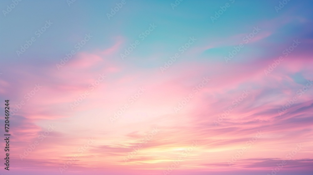 Pastel Sunset Clouds: A Serene Skyscape for Mindful Reflection