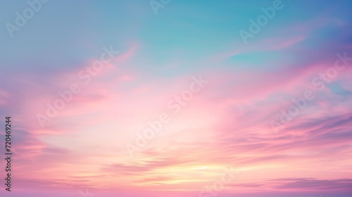 Pastel Sunset Clouds: A Serene Skyscape for Mindful Reflection © Tessa