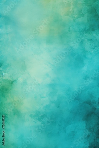 Turquoise watercolor abstract painted background © Lenhard