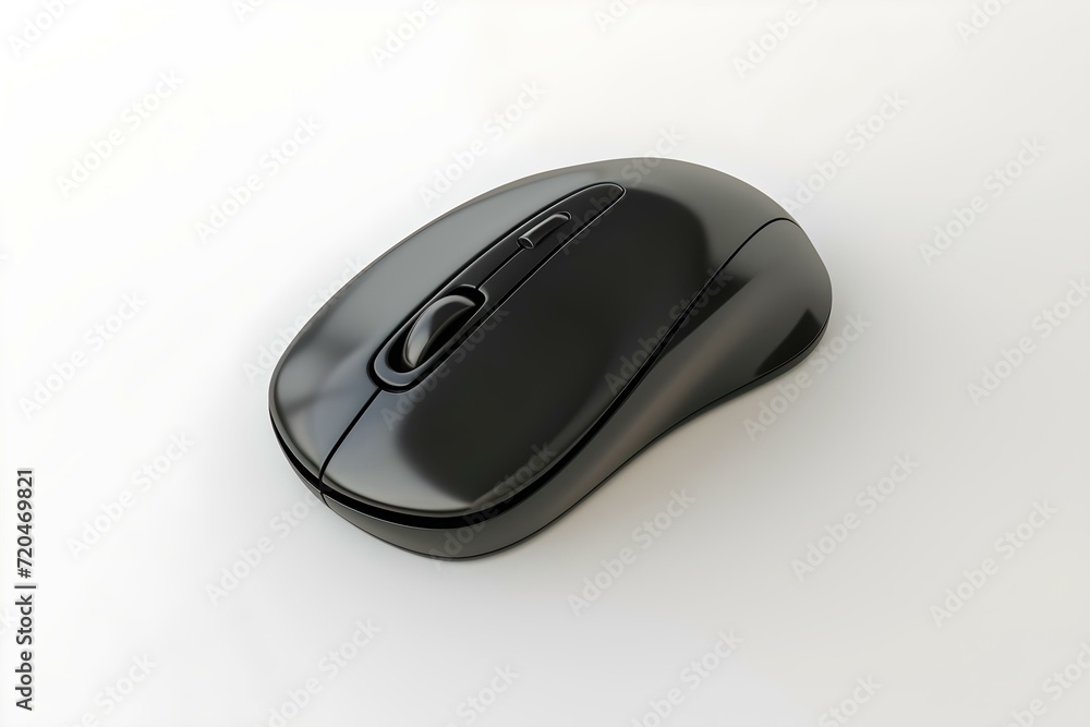 Sleek modern wireless mouse isolated on white. perfect for office and home use. technological simplicity. AI Sleek modern wireless mouse isolated on white. perfect for office and home use. technological simplicity. AI