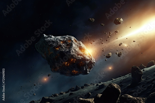 Artists Rendering of Comet Colliding With a Star in Cosmic Event