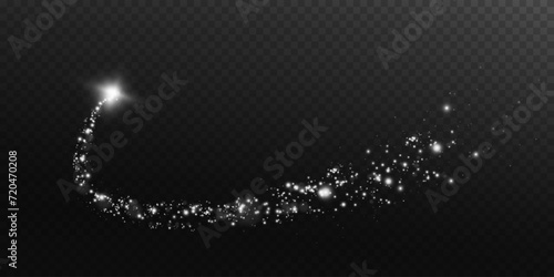 Vector magic glow. Sparkling light, sparkle dust png. Sparkling magical dust. Christmas light.	