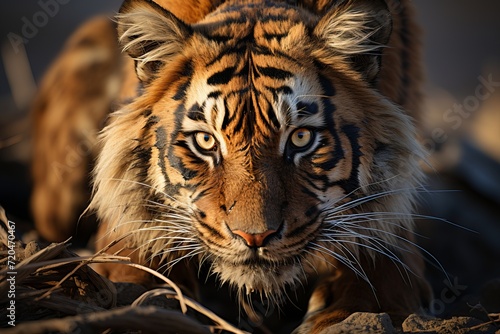 Majestic tiger close up.