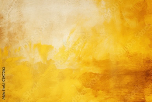 Yellow watercolor abstract painted background © Lenhard