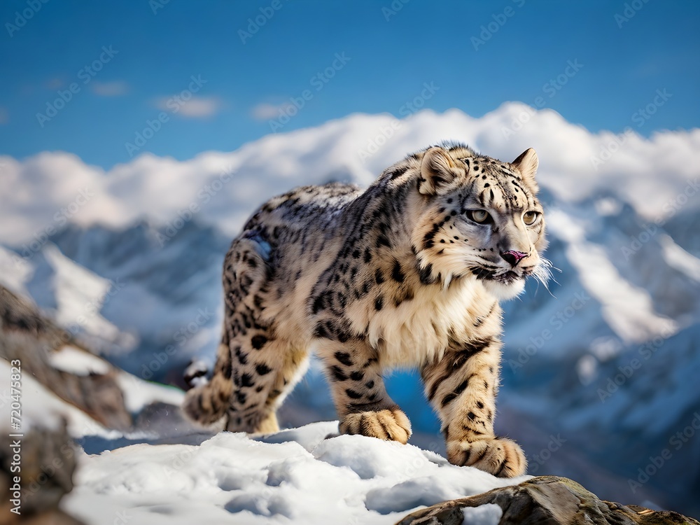 Obraz premium snow leopard portrait