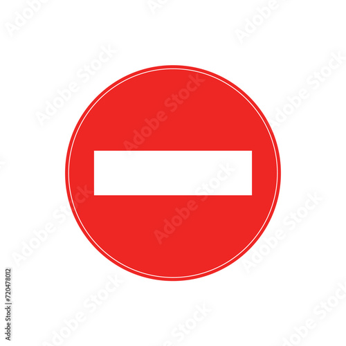 Road signs. No entry for vehicular traffic. photo
