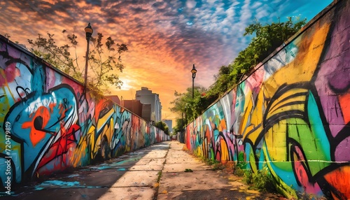 Urban Renewal: Graffiti Art Texture photo