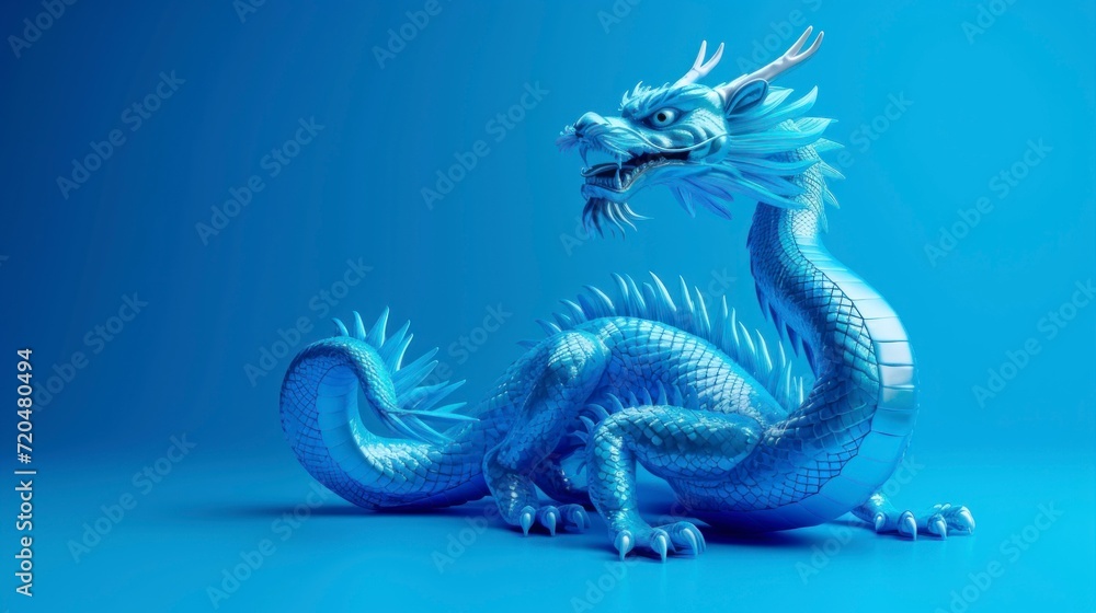 blue dragon of chinese new year 2024