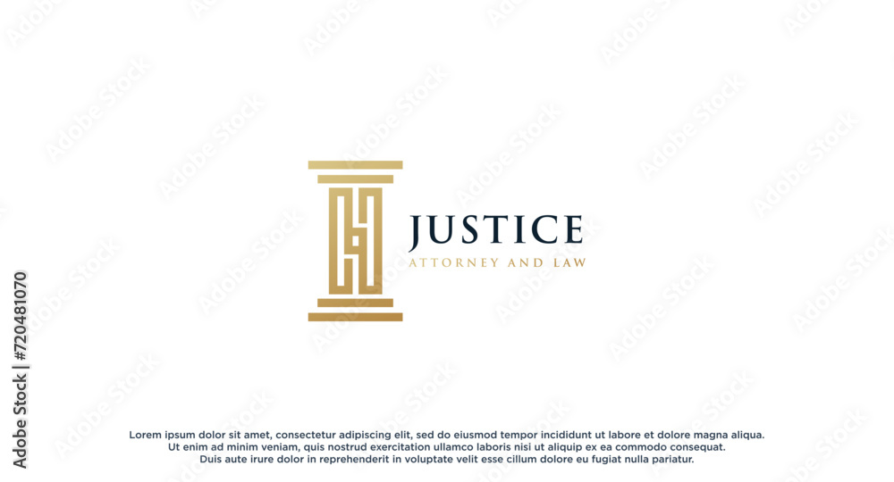 Lawyer logo with creative element style Premium Vector. Law firm Attorney And Law logo design vector Illustration. Lawyer logo with creative element style Premium Vector. Law firm Attorney And Law logo design vector Illustration.