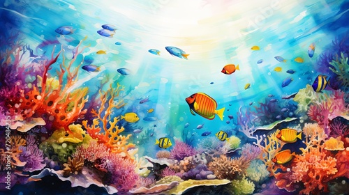 Spectacular Underwater Biodiversity in a Colorful Coral Garden © Georgii