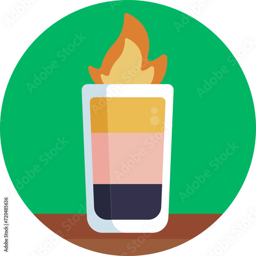 Infuse energy into your designs with this dynamic shot icon. Ideal for projects that require a lively and spirited representation of alcohol-related themes.
