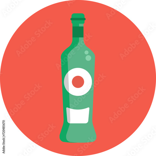 Enhance your visual content with the sleek and modern design of this vodka bottle icon. A versatile addition for creating contemporary and stylish graphics.