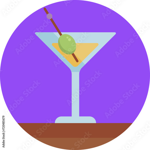 Embrace simplicity with this minimalist martini glass vector icon. Versatile and clean, it's an ideal addition to your collection for various projects in the beverage category.