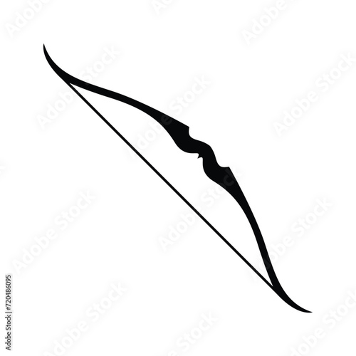 bow and arrow silhouette logo vector