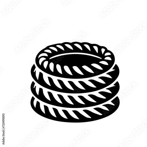 Nautical rope knots vector design