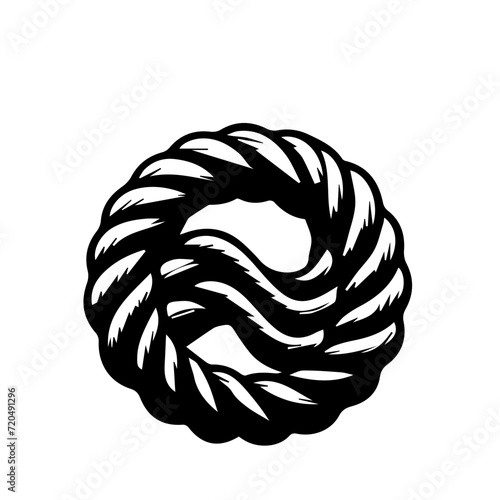 Nautical rope knots vector design