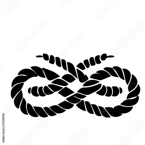 Nautical rope knots vector design