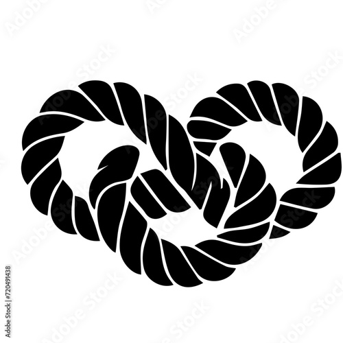 Nautical rope knots vector design
