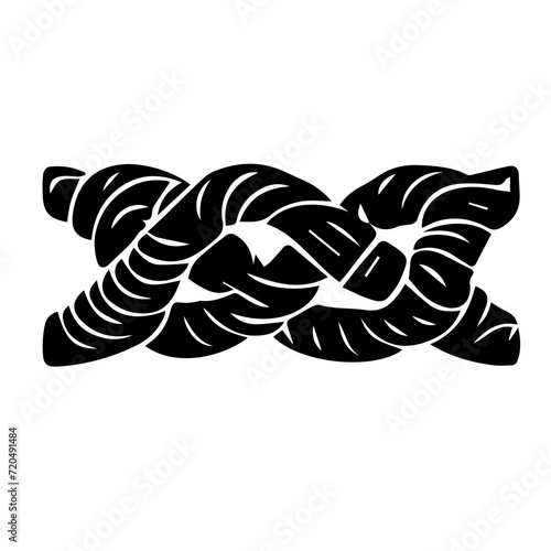 Nautical rope knots vector design