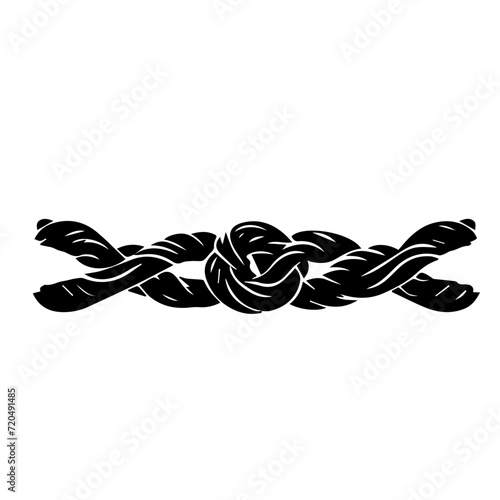 Nautical rope knots vector design