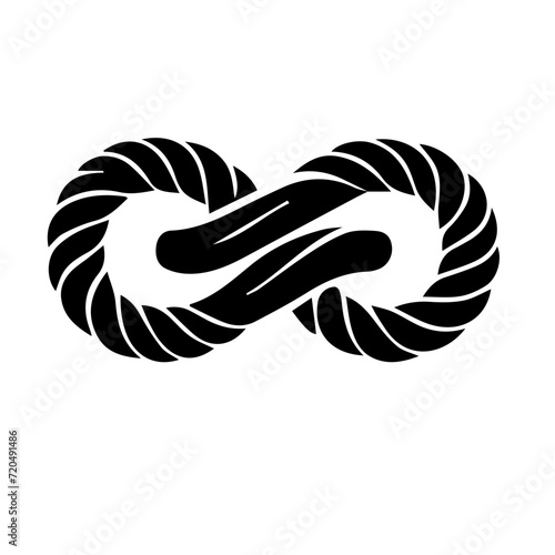 Nautical rope knots vector design